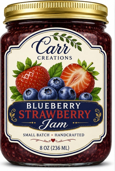 Blueberry Strawberry Jam - 8oz