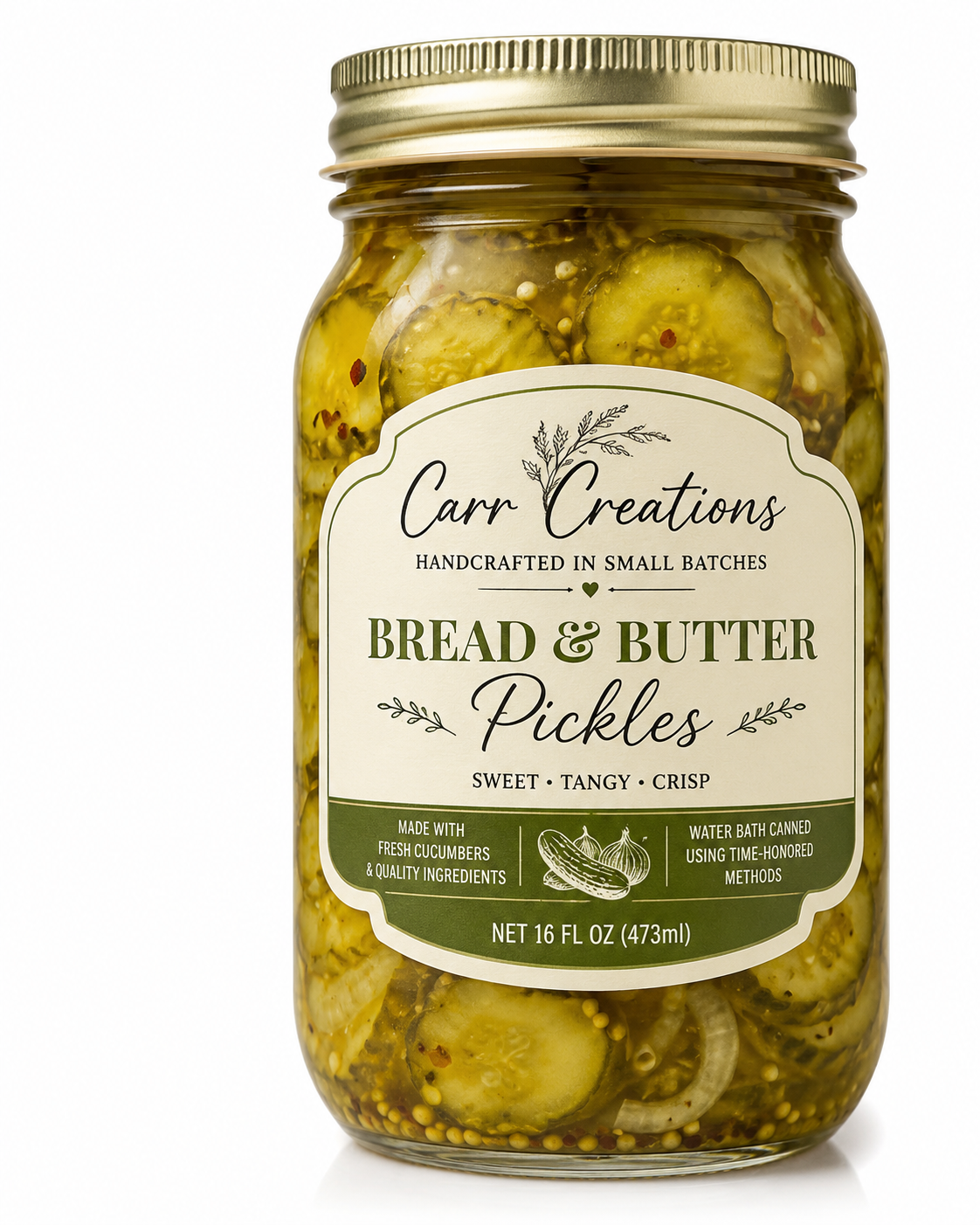 Crisp Bread and Butter Pickles - 16oz