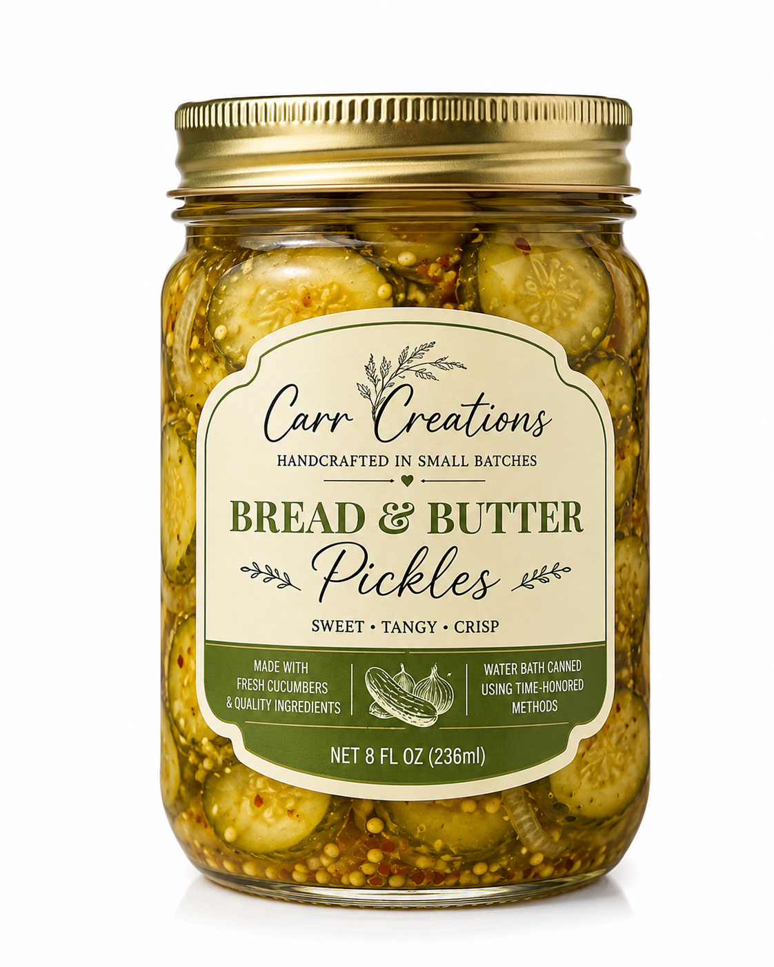 Crisp Bread and Butter Pickles - 8oz