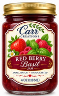 Red Berry with Basil Jam - 4oz