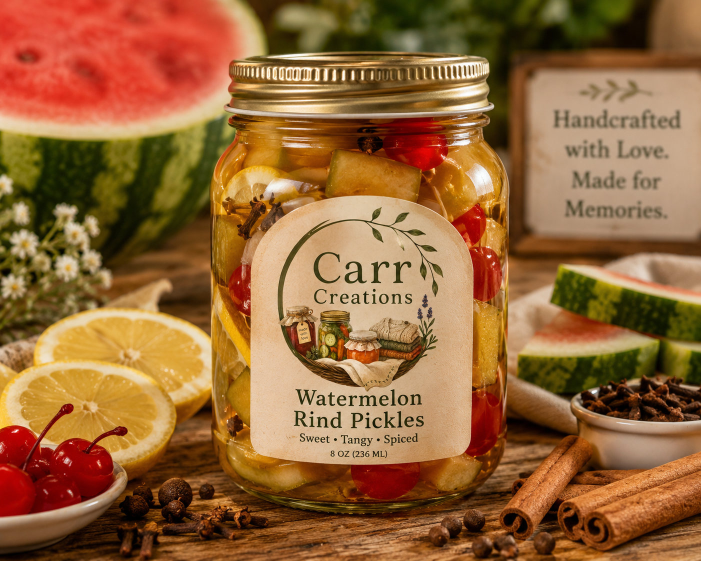 Watermelon Pickles - 16 oz